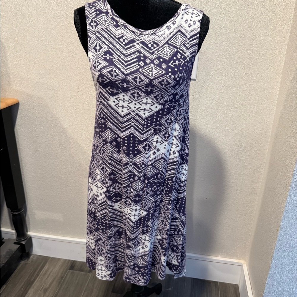Geometric Pattern Sleeveless Dress